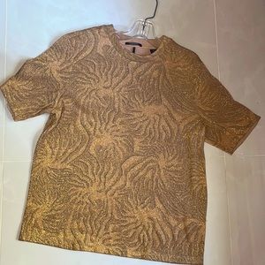 Scotch & Soda Gold Metallic Knit Top